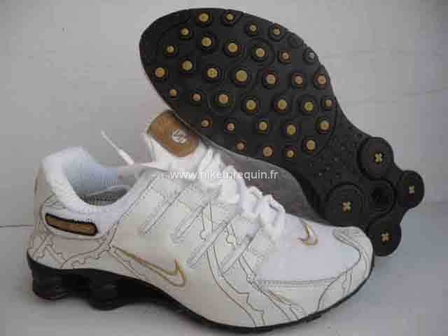 Nouvelle Arrial Bon Mens Nike Shox Nz 3013 Blanc Creme